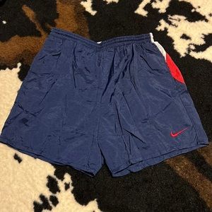 Nike navy red white swim trunks size large